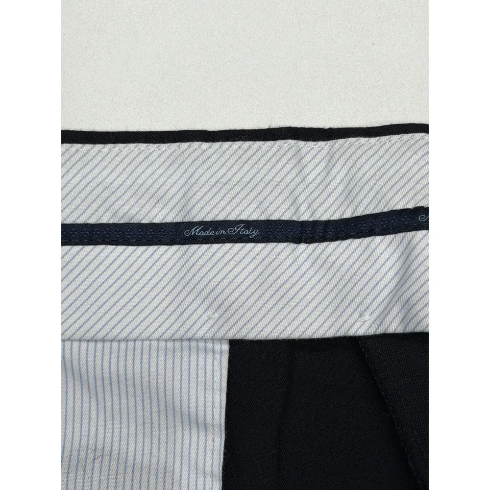 Men's Tailored Navy Blue Dress Pants Made in Italy Size 44‎ 27